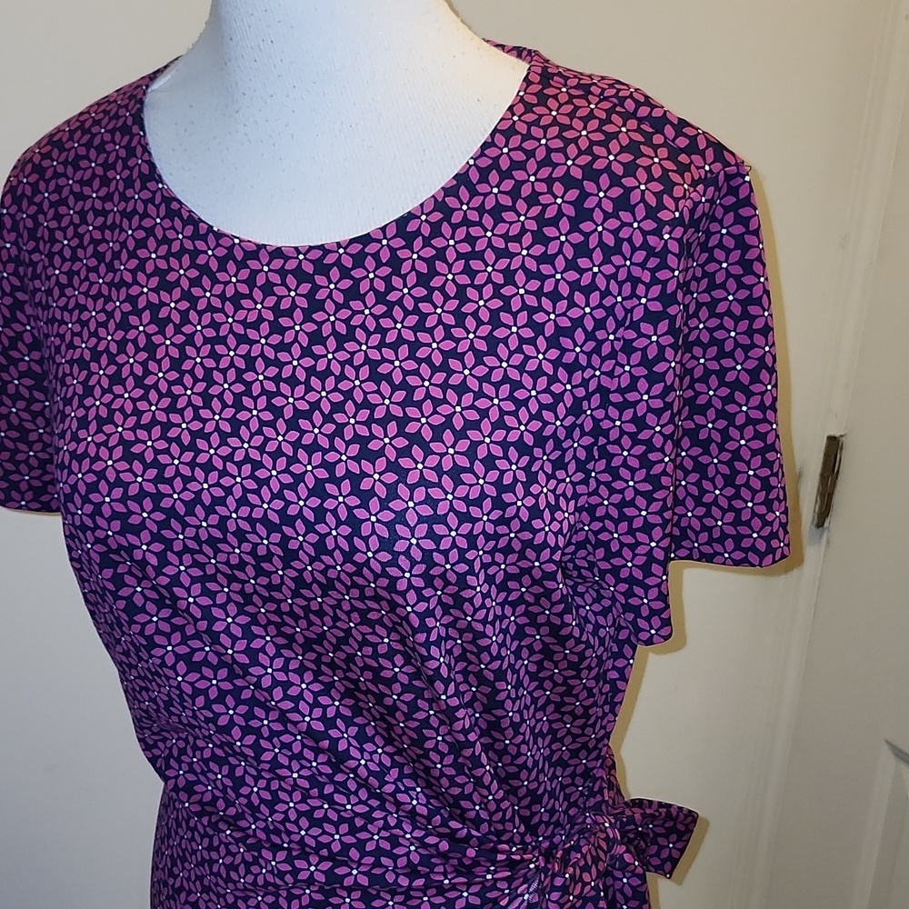 Diane Von Furstenberg Mini Tie Front Dress Slimming Jersery Zoe - Picture 4 of 10